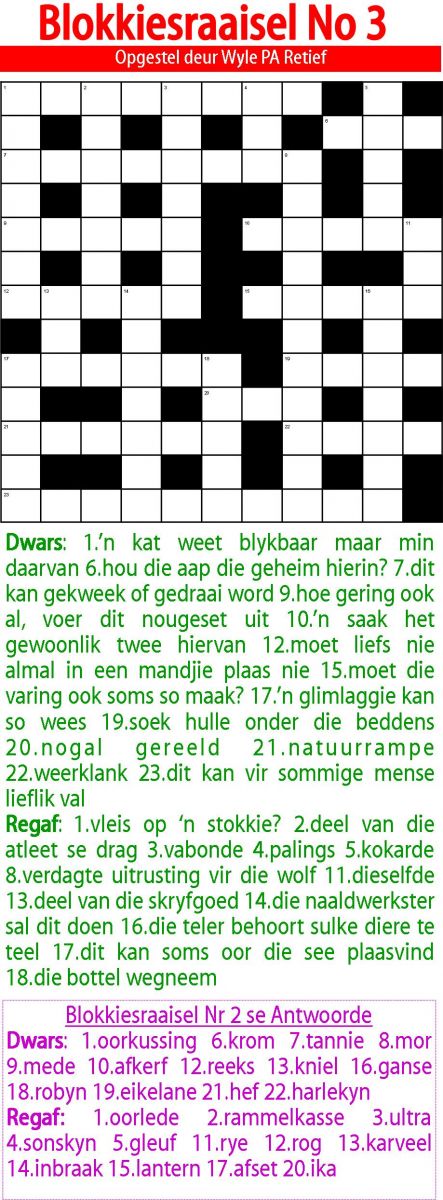 Blokkiesraaisel No 3