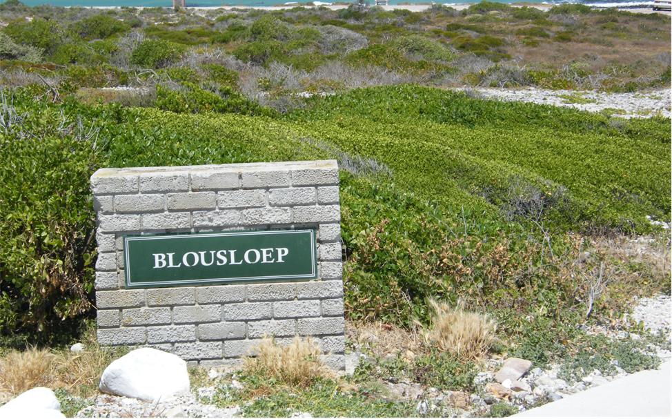 Blousloep entrance sign (at Franskraal)