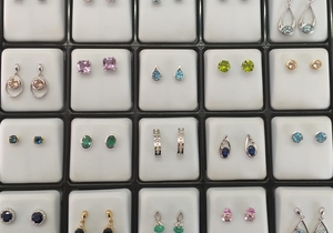 Silver Gemstone Earrings