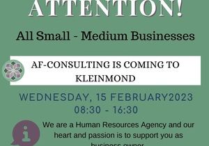 15 February 2023: AF Consulting is coming to Kleinmond!
