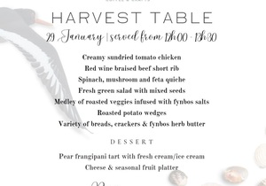 29 January 2023: Harvest Table