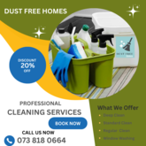 Cleaning Discount - Dust Free Homes - Cleaning Services - Xplorio™ Kleinmond
