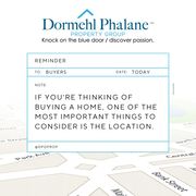 Consider the location when buying a home