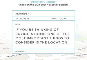 Consider the location when buying a home