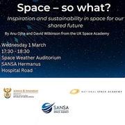 1 March 2023 Public Lecture: Space - so what?