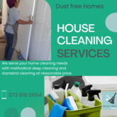 Dust Free Homes - Cleaning Services - Xplorio™ Kleinmond