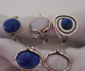Lapis Lazuli and Moonstone Rings