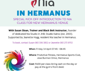 14 April 2023: Nia Class in Hermanus