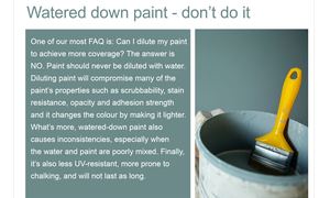 Fast Tip: Don't Water Down Paint