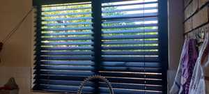 Black Venetian and Roller Blinds