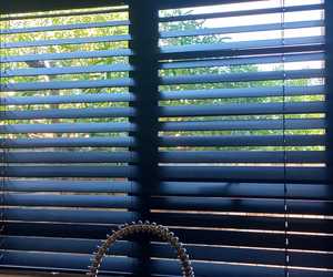 Black Venetian and Roller Blinds