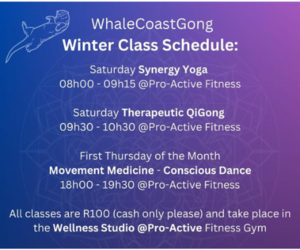 WhaleCoastGong Winter Class Schedule