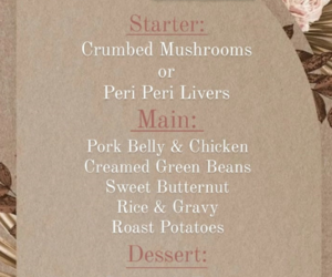 14 May 2023: Mother's Day Menu