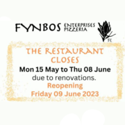 Shop Remains Open / Restaurant Closed: 15 May - 8 June 2023