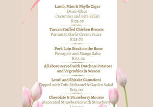 14 May 2023: Mother's Day Menu