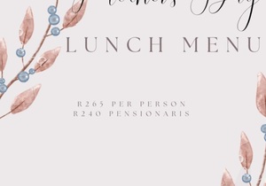 14 May 2023: Mother's Day Lunch Menu