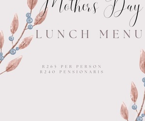 14 May 2023: Mother's Day Lunch Menu