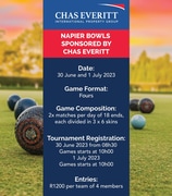 Napier Bowls Sponsored by Chas Everitt