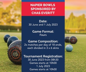 Napier Bowls Sponsored by Chas Everitt