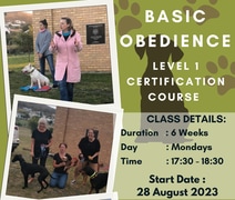 Basic Obedience Dog Training Course - Level 1
