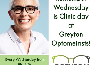 Every Wednesday: Clinic Day at Greyton Optometrists
