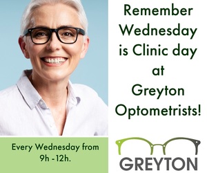 Every Wednesday: Clinic Day at Greyton Optometrists