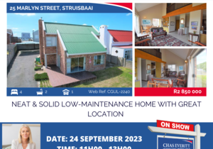 Show House in Struisbaai 24 September 2023 (R2,850,000)