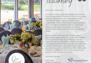 Testimony from Overstrand Hospice
