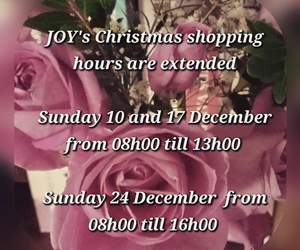 JOY's Christmas shopping hours are extended!