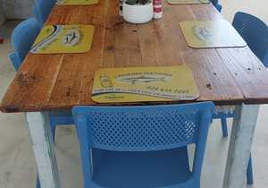 L'Agulhas Seafoods Elevates Space with House of Carpets' Blue Chairs!