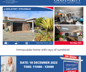 Show House in Struisbaai 18 December 2023 (R2,695,000)