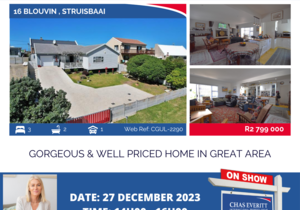 Show House in Struisbaai 27 December 2023 (R2,799,000)