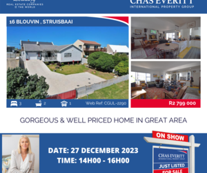 Show House in Struisbaai 27 December 2023 (R2,799,000)