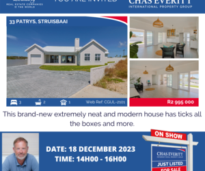 Show House in Struisbaai 18 December 2023 (R2,995,000)