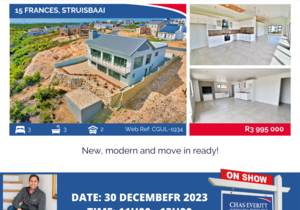 Show House in Struisbaai 30 December 2023 (R3,995,000)