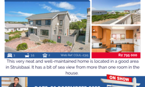 Show House in Struisbaai 20 December 2023 (R2,795,000)