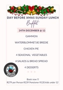 Day Before Christmas Sunday Buffet Lunch