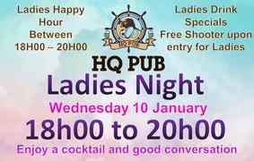 Ladies Night at HQ Pub - Wednesday, January 10, 2024!