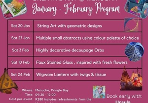 Creative Art Sessions at Menucha Coffee & Crafts!