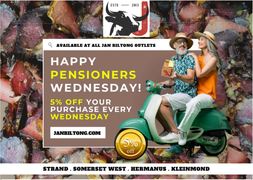 Every Wednesday is Pensioners Day at Jan Biltong t/a Suidwes Biltong!