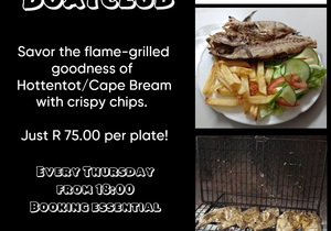 Every Thursday: Fresh Hottentot Fish, Chips and Salad