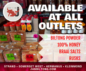 Biltong Powder, Pure Honey, Braai Salts, and Rusks!