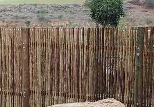 Sturdy Wooden Fence in Tesselaarsdal