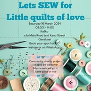 16 March 2024: Sew for a Cause at Kaliko Boutique Fabric Shop!