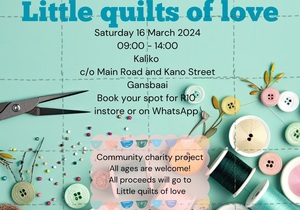 16 March 2024: Sew for a Cause at Kaliko Boutique Fabric Shop!