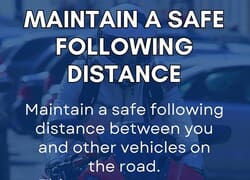 Safe Riding Tip: Keep a Safe Following Distance for Quick Reactions