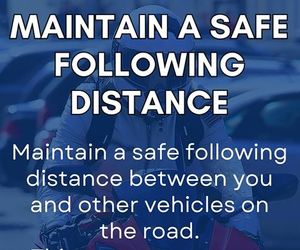 Safe Riding Tip: Keep a Safe Following Distance for Quick Reactions