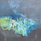 Out of the Blue (2023) Oil on Canvas 1000x1000mm (SOLD) - Art Rouvé - Xplorio™ Gansbaai