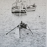 Struisbaai Harbour - Florence Kruger Papercutting - Xplorio™ Agulhas / Struisbaai