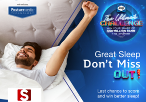 Win a Share of 1 Million with Sealy Beds at S Herholdt!